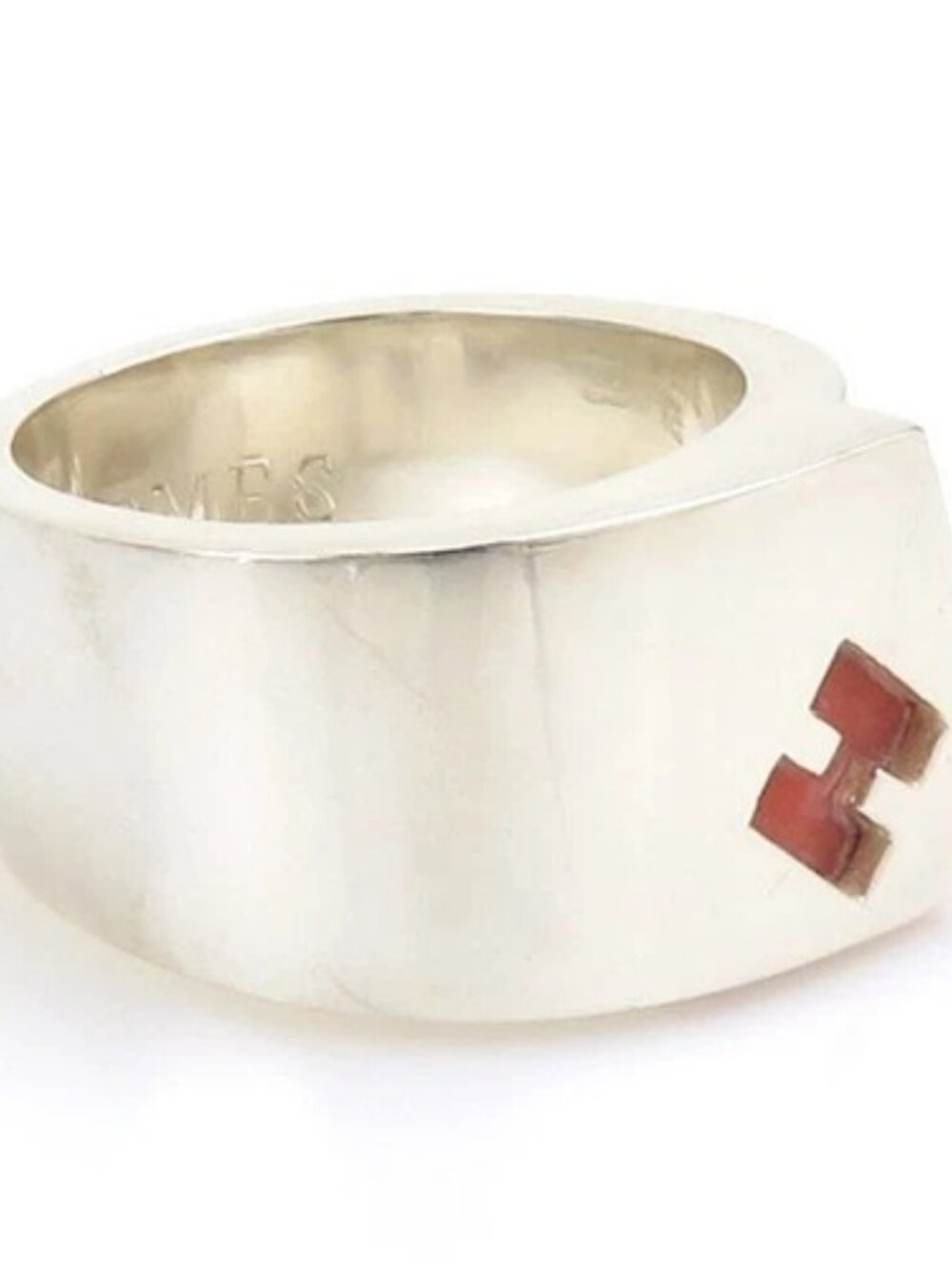 Auth HERMES Ring Silver/Orange Silver 925 - e60488a - Picture 2 of 11